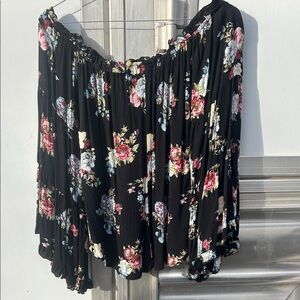 Panhandle Floral Off the Shoulder Boho Top